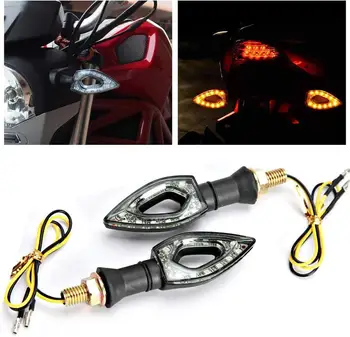 1 Чифт Мотоциклетни Led Поворотников във формата на Сърце, Въртящи се Светлини за Скутер, Индикаторные Светлини, Светлини, Аксесоари за Модификация, топла