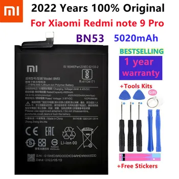 100% Оригинален Нов 5020 ма BN53 Сменяеми батерии За Xiaomi Redmi note 9 Pro Bateria 
