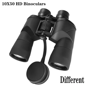 10X50 HD Мощен Бинокъл Bak4 с Ниска Осветление за Нощно Виждане Професионален Телескоп Лов, Наблюдение На Птици Риболов, Къмпинг оборудване