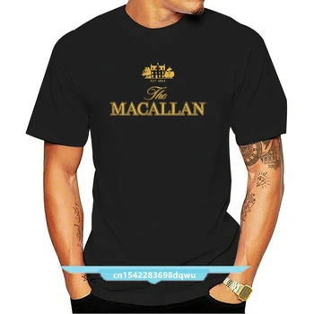 4562D The Macallan Est 1824 Малцов скоч Уиски Черна Тениска с Къс Ръкав