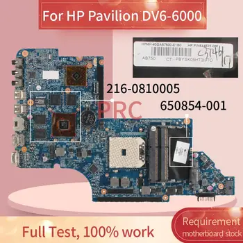 650854-001 650854-501 За HP Pavilion на разстояние hp pavilion dv6-6000 дънна Платка на Лаптоп 216-0810005 DDR3 дънна Платка на Лаптоп