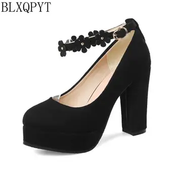 BLXQPYT/ Сладък Модни дамски обувки размер плюс, големи размери, за продажба, 32-43, с Кръгли пръсти на платформа и висок ток (10 см), За танци, Сватбени партита, дамски Обувки 623