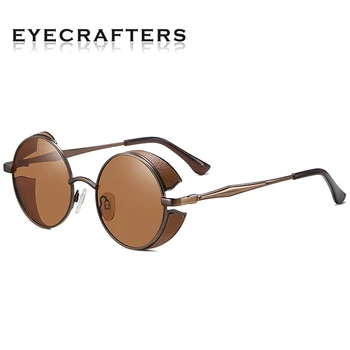 EYECRAFTERS 2022 Нови Мъжки Дамски Поляризирани очила в стил Steampunk Ретро Пънк Реколта Метални Очила с uv400 Кръгли Vintage слънчеви Очила 1
