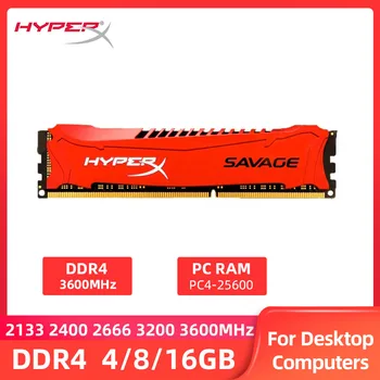 HyperX SAVAGE Memoria Оперативна памет DDR4 4 GB 8 GB 16 GB, 3200 Mhz 2400 2133 2666 Настолна памет DIMM 1.2 288 Контакти PC4-25600 21300 19200 Памет