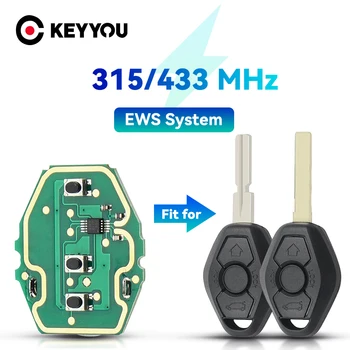 KEYYOU Дистанционно Автомобилен Ключ за Управление на Печатната Платка Ключодържател За BMW EWS X3 X5, Z3 Z4 1/3/5/7 1 3 5 7x3x5 Z3 Серия EWS Система 315/433 Mhz