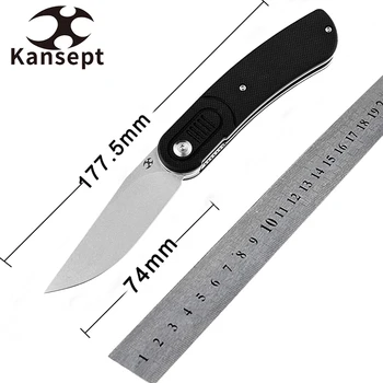 Kansept Reverie T2025A1 Джобен Сгъваем Нож 154 см Нож Черно G10 Дръжка Сгъваем Походный Ловен Нож EDC За Носене