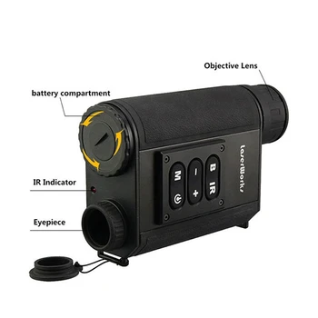 LaserWorks LRNV009 Водоустойчив 6x32 мм ловен лазерен далекомер 500 м Инфрачервен лазерен далекомер за нощно виждане