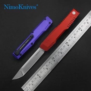 Nimoknives & Fatdragon Оригинален Дизайн, Външен Джоб OTF Ловен Тактически Нож D2 Острието Авиационен Алуминий T6-6063 Дръжка
