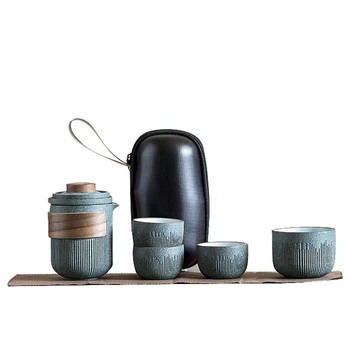 TANGPIN зелен керамичен чайник чаени чаши чай преносим пътен чай комплект посуда за напитки
