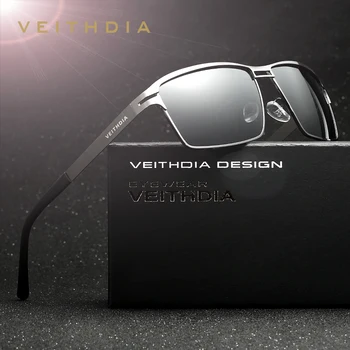 VEITHDIA 2020 Мъжки Слънчеви Очила Polarized UV400 Лещи Слънчеви Очила Правоъгълни Очила От Неръждаема Стомана Аксесоари За Очила За Мъже