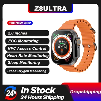Z8 Ultra 2022 НОВИ 49 мм Смарт Часовник Серия 8 с Постоянно включен Дисплей, Безжична Зареждане, Мъжки и Женски IP68, Водоустойчиви Спортни Умни Часовници с NFC