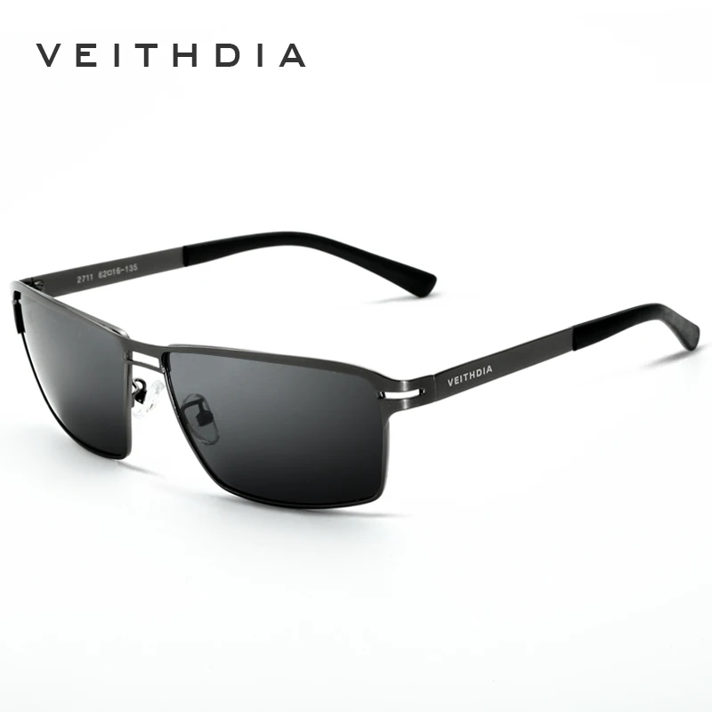 VEITHDIA 2020 Мъжки Слънчеви Очила Polarized UV400 Лещи Слънчеви Очила Правоъгълни Очила От Неръждаема Стомана Аксесоари За Очила За Мъже Изображение 1