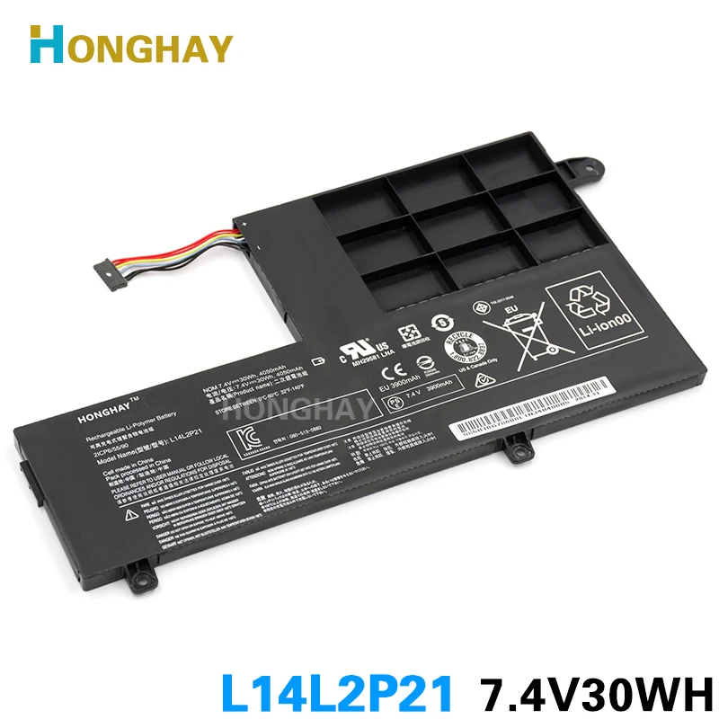 Батерия за лаптоп HONGHAY L14L2P21 за LENOVO Yoga 500-14ISK S41-70 S41-75 S41-70AM-IFI S41-35 L14M2P21 2ICP6/54 /90 Изображение 0
