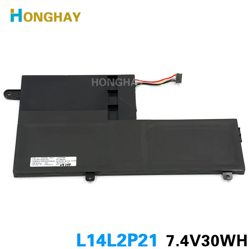 Батерия за лаптоп HONGHAY L14L2P21 за LENOVO Yoga 500-14ISK S41-70 S41-75 S41-70AM-IFI S41-35 L14M2P21 2ICP6/54 /90 Изображение 2