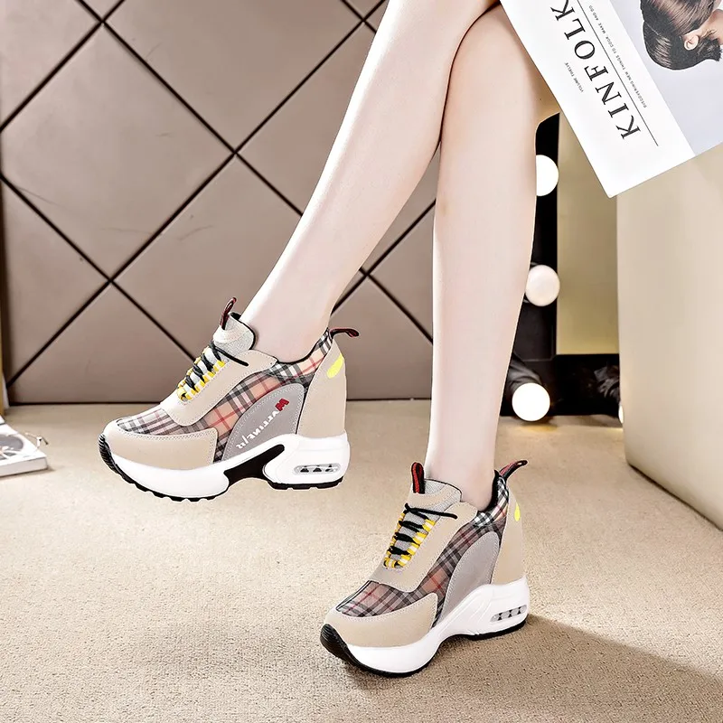 Дамски вулканизированная обувки, Дамски Обувки, Есенна Мода Дамски ежедневни Обувки, Дамски Кожени обувки на Платформа, дамски Маратонки, дамски обувки Изображение 1