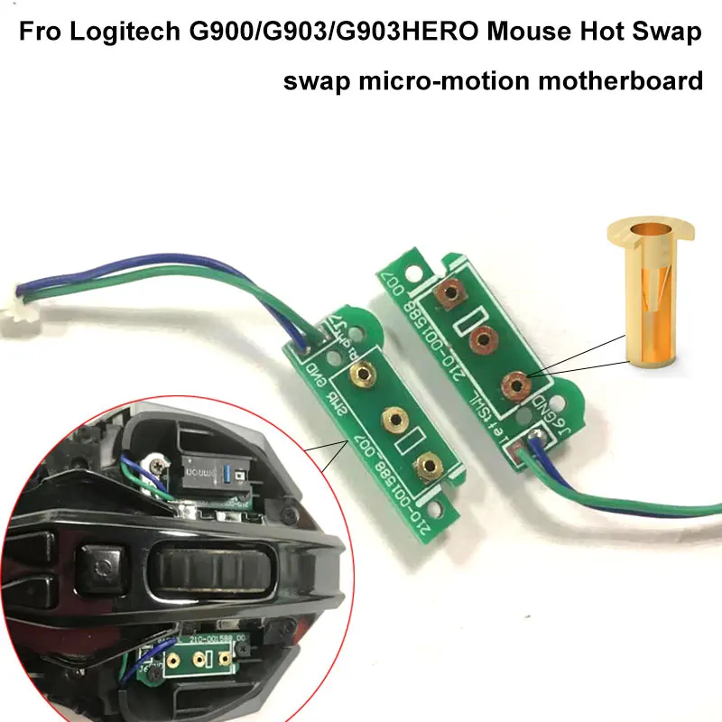 За Logitech G900/G903/G903HERO мишка без спойка с гореща замяна лявата и дясната дънната платка micro-motion ремонт и резервни части Изображение 0