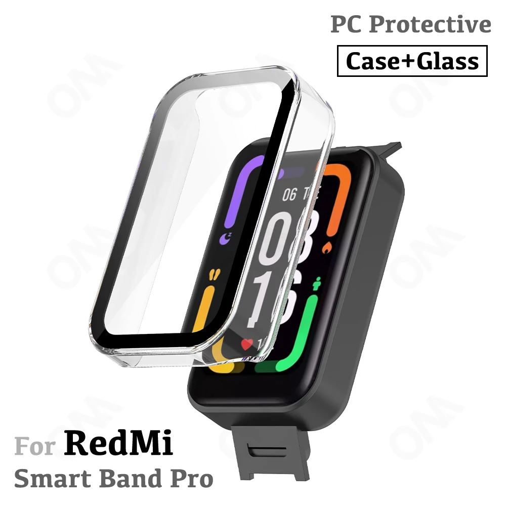 Защитен Калъф за Xiaomi Redmi Mi Band Pro С Пълно Покритие, Калъф-Броня + Защитно Фолио за екран от Закалено Стъкло, Обвивка на Смарт Часа Изображение 2