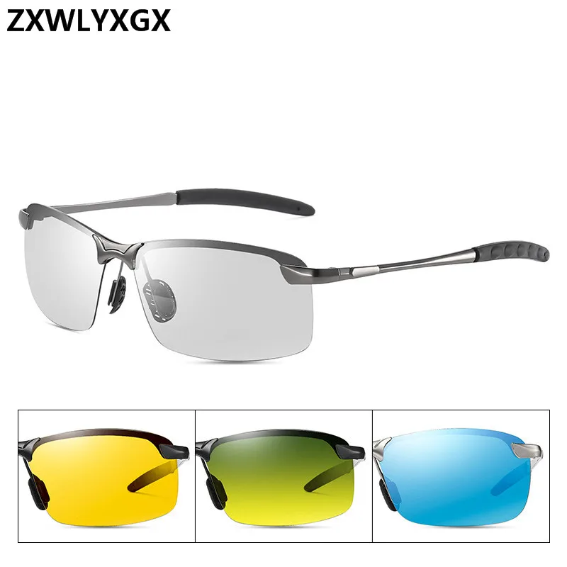 Класически Фотохромичните Слънчеви Очила За Шофиране, Мъжки Маркови Поляризирани Слънчеви очила-Хамелеон с Обесцвечиванием за мъже, Антибликовые Очила Изображение 0