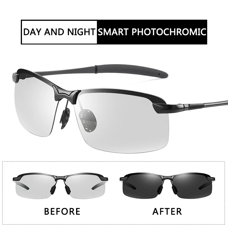 Класически Фотохромичните Слънчеви Очила За Шофиране, Мъжки Маркови Поляризирани Слънчеви очила-Хамелеон с Обесцвечиванием за мъже, Антибликовые Очила Изображение 5