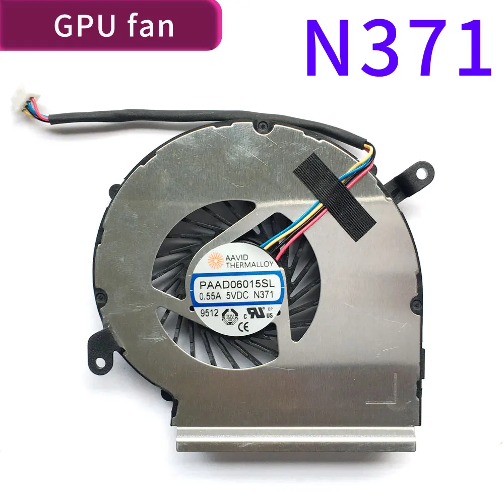 Лаптоп Процесор GPU Вентилатор за Охлаждане охладител На MSI GE62VR GP62MVR GL62M MS-16JB 16J9 PAAD06015SL N366 N402 N371 N403 DC 5 0.55 A 4PIN Изображение 5