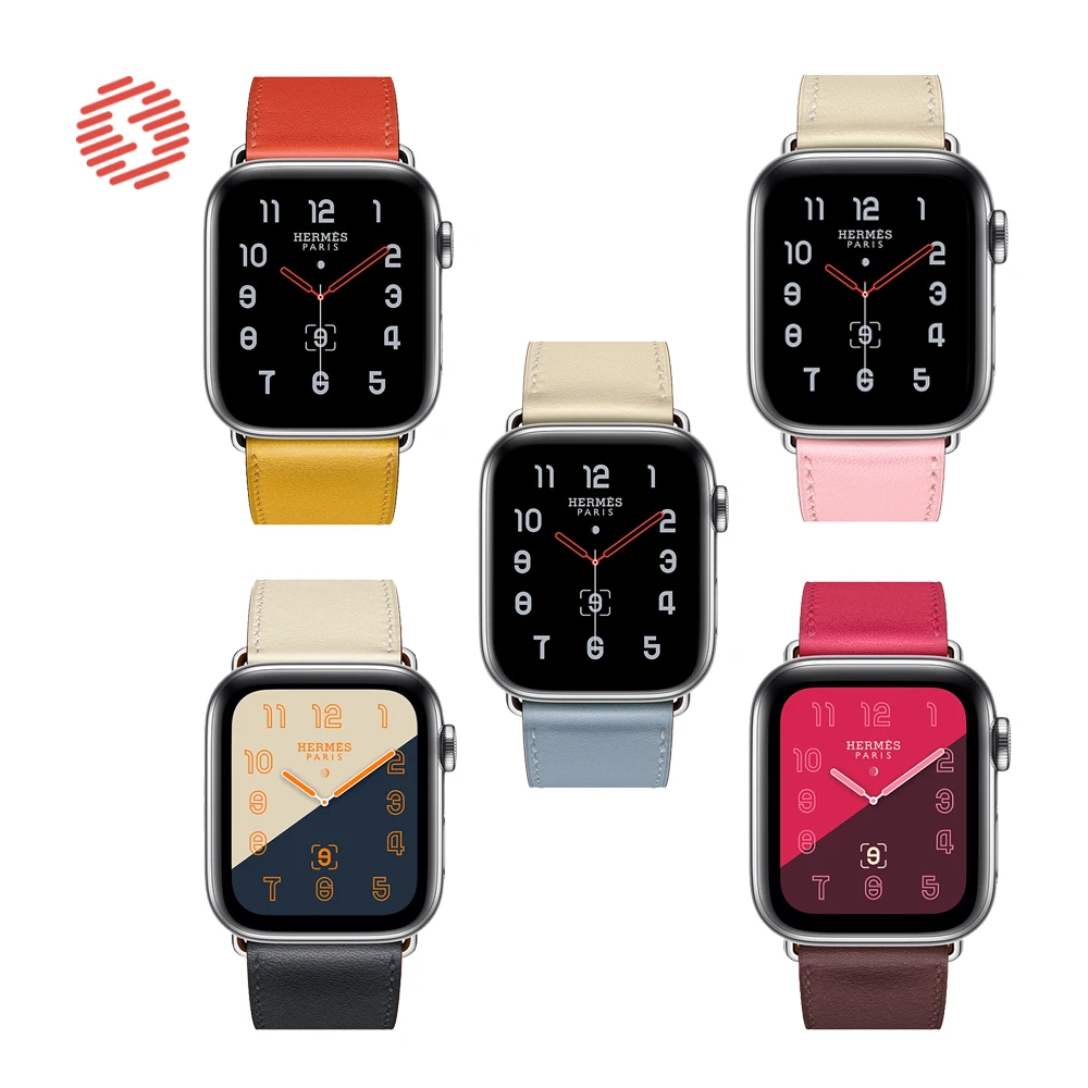 Модерен Каишка от естествена Кожа ShengOne, Елегантна Гривна за Apple Watch Серия 5 4 40 44 мм, в два цвята Взаимозаменяеми каишка 3 2 38 42 Изображение 4