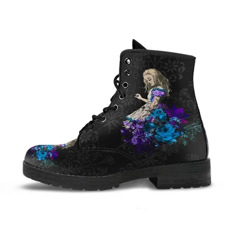 Обувки Martin/ дамски есен-зима обувки 2022 г.; модни дамски обувки с висок берцем в стила на Алиса и цветисти принтом; женски Изображение 4