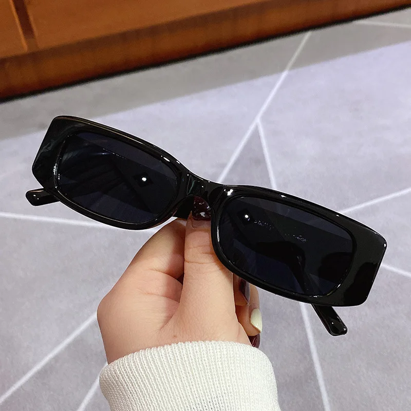 Реколта Правоъгълни Слънчеви Очила Дамски Маркови Дизайнерски Ретро Дамски Слънчеви Очила Моден Стил На Пътуване С Квадратно Огледало Oculos De Sol Изображение 1