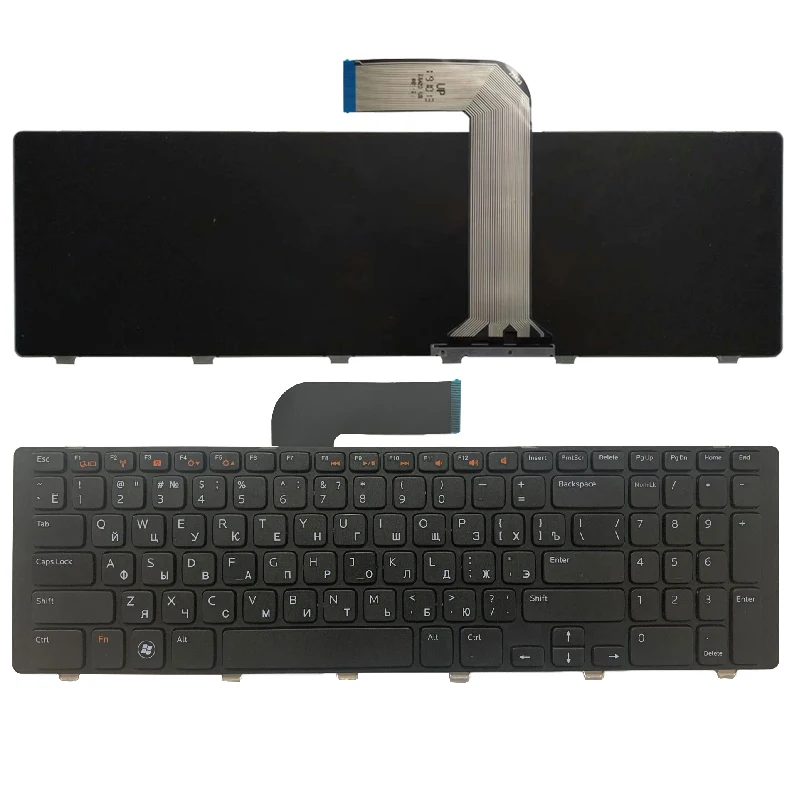 Руски Черен Нова клавиатура за лаптоп DELL 17R N7110 XPS 17 L701X L702X 5720 7720 Vostro 3750 v3750 BG клавиатура с рамка Изображение 0