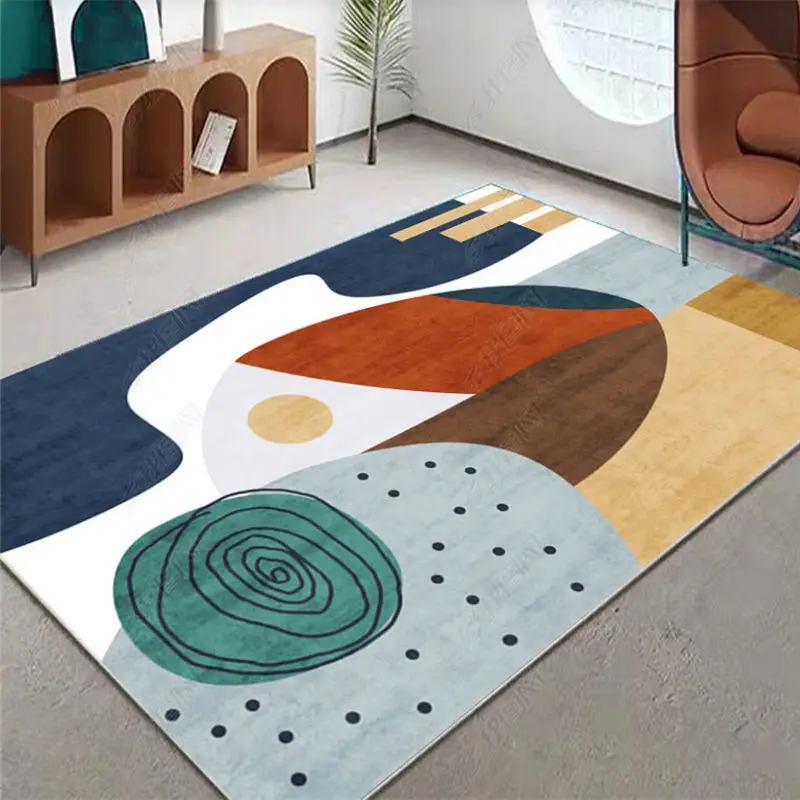 Скандинавските луксозни килими за хола Интериор на стаята на Килима в спалнята на Килима в хола Подложка за входната врата Детски килим Изображение 1