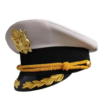 Бял Капитан, Моряк, Военноморски Флот, Морски Шапки С Котва Армията Шапка Орел За Необичайно Cosplay