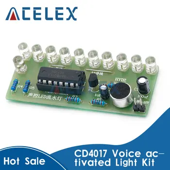Гласова активация Led Комплект Воден Светлина CD4017 Управление на уличното осветление е Забавно Електронното Производство на Обучението си Сам 