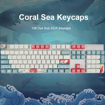 Капачки За Ключове FILCO Ръчна Детска Клавиатура Coral Sea Keycaps Подарък XDA PBT Сублимация на 61/87/104 Клавиши Cherry Mx/gateron Ключ