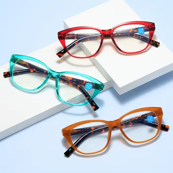 Класически и Елегантни Анти-сини Очила за четене, за по-възрастните хора, Пълнозърнести носа облицовка, Ультралегкое огледало с модел за мъже и жени
