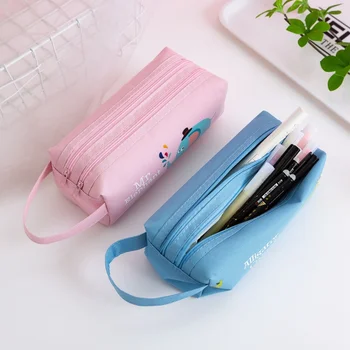 Креативна мультяшная многофункционална чанта за моливи преносима чанта за моливи голям капацитет на тъканта, канцелярская чанта сладко чанта за съхранение