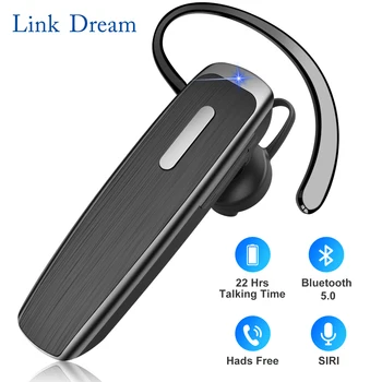 Линк Dream Bluetooth Слушалки V5.0 22 часа в режим на Разговор Безжична Слушалка с CVC6.0 Микрофон Bluetooth Слушалка за iPhone Xiaomi