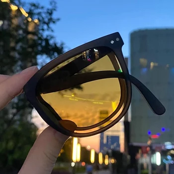 Маркови Дизайнерски Сгъваеми Слънчеви Очила Дамски Ретро Нюанси На Преносими Слънчеви Очила Дамска Мода За Пътуване На Водача Oculos De Sol Feminino