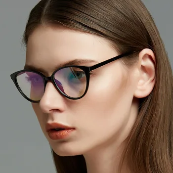 Модерни Дамски слънчеви Очила с Кошачьим Око, Прозрачни Ретро Мъжки слънчеви Очила, Оптични Компютърни Очила За Късогледство, Пластмасови Рамки За Очила Clera