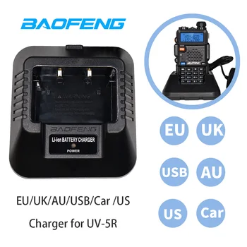 Оригинален Baofeng UV-5R ЕС/САЩ/обединено Кралство/USB/Зарядно Устройство за Двустранно Радио UV5R DM-5R със Зарядно Устройство Baofeng Уоки Токи UV-5R Аксесоари