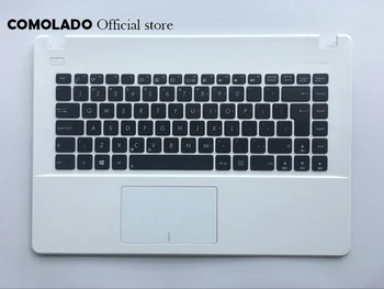 САЩ-Международна клавиатура с поставка за ръце за ASUS X451 X451E X451M X451C X451E1007CA серията Бял Макет на САЩ-I