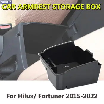 Тава за Организатор на Централната Конзола Toyota Fortuner Hilux 2015 - 2019 2020 2021 2022 Подлакътник Кутия За Съхранение на Контейнер на Притежателя Кабина
