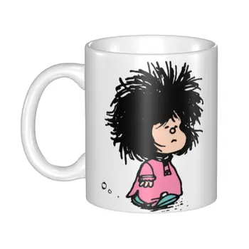 Хумор Манга Mafalda Чаши за Кафе САМ Custom Quino Аржентина Карикатура Керамична Чаша Творчески Подарък