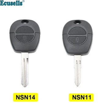 корпус дистанционно ключ с 2 бутона за Nissan Almera Maxima Micra Primera Serena Terrano Navara X-trail NSN14 ИЛИ NSN11 неразрезное нож
