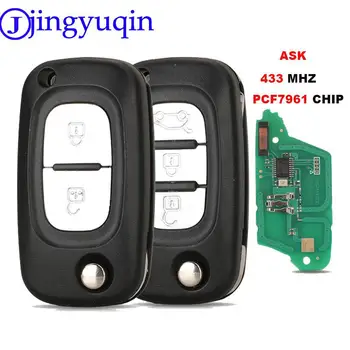 чип jingyuqin Remote Car Key 433 Mhz pcf7961 За Mercedes-Benz, Smart Foding flid Key Control Key
